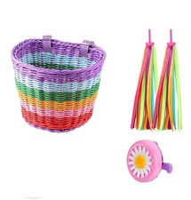 Kids Bike Basket Set,Girl Bike Basket Handwoven,Bike Baskets for Kids,Install...