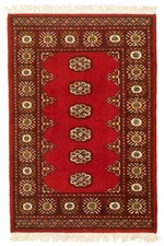 Traditional Hand-Knotted Bordered Carpet 2'7" x 3'11" Wool Area Rug