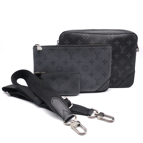 Louis Vuitton Trio Messenger Bag Monogram Eclipse Reverse Canvas Crossbody Bag