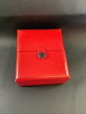 Portagioie Chaumet vintage rosso con interno in velluto e raso