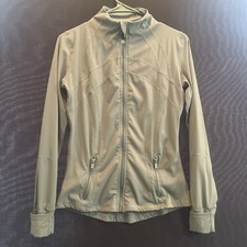 Lululemon Define Women's Sz 6 Track Jacket Zip-Up Zipped Pockets Thumbholes Sage