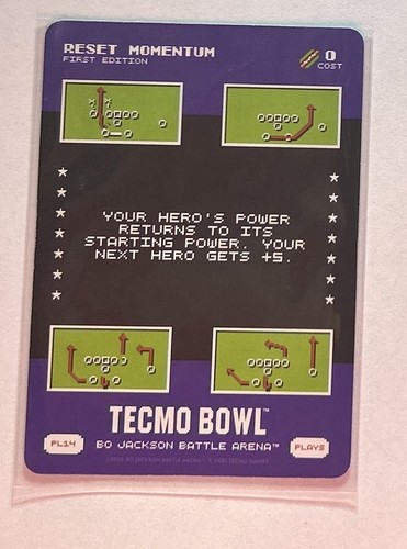 RESET MOMENTUM 2026 Bo Jackson Battle Arena Tecmo Bowl Low Number Play SSP PL14