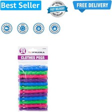 Non Rusting Strong 24 Plastic Dolly Cloths Pegs Washing Line Laundry Durable Peg