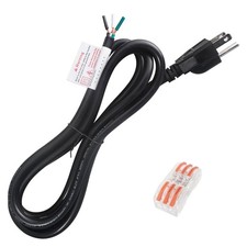6 ft 3 Prong Power Cord Replacement, 16 AWG Appliance Power Cord, 110V 120 Volt
