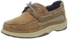 Sperry Youth Lanyard Boat Shoe YB43122A Dark TAN/Navy Size 1M