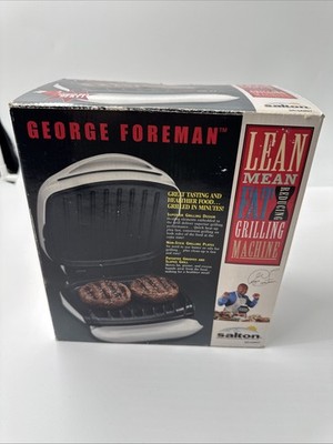 George Foreman Lean Mean Fat Grilling Machine (GR10AWHT) Indoor Grill - Open Box