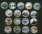 WWII Battles Colorized Half Dollars Lot of 34