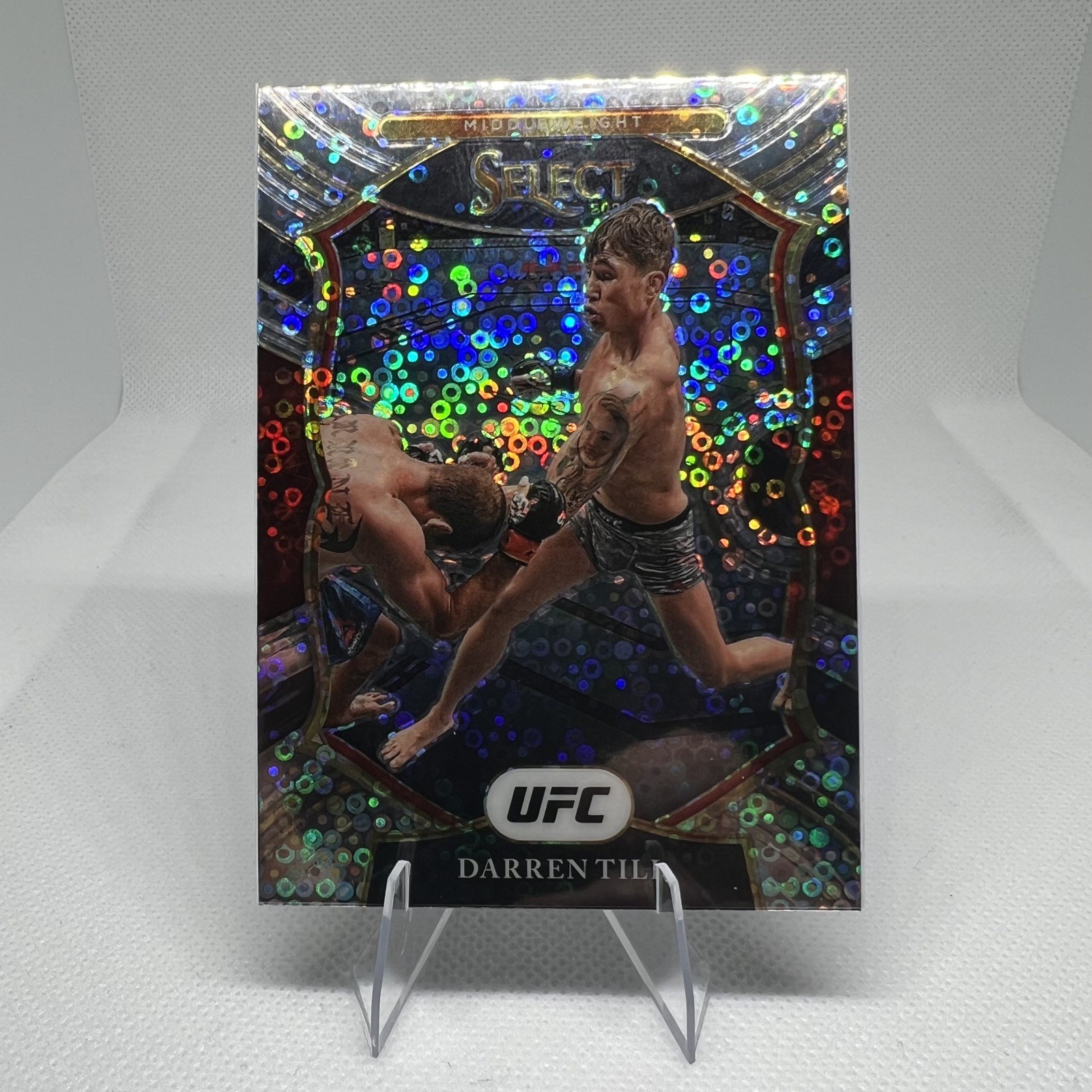 Darren Till UFC 2021 Panini Select Concourse Silver Disco Prizm Card #90