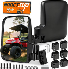 No-Drill Golf Cart Side Mirrors for EZGO Club Car Yamaha Square Tube Roof