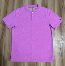 Nike Polo Shirt Mens Extra Large Pink Vapor Blade Collar Aeroreact Tiger Woods