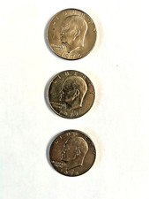 1972, 1974, 1978 D Eisenhower Silver Dollars