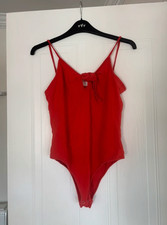 Simple red bodysuit atmosphere primark size 12 bow summer casual holiday