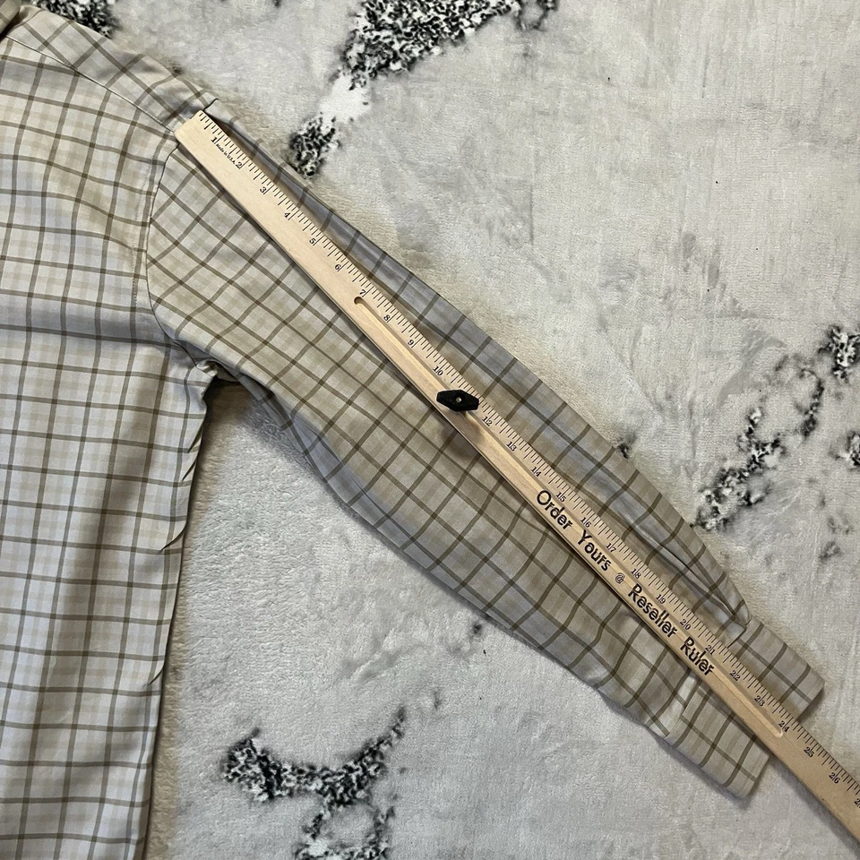 Lorenzo Uomo Shirt Mens Size 15.5 Trim Fit Perfect Fashion Shirt Light Brown - Image 3 of 4