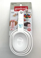 Easy Read Measuring Cups 4 Pieces Good Cook White Plastic