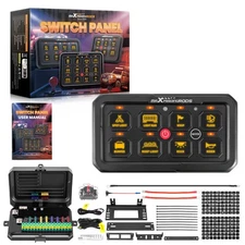 Universal 8 Gang Touch Switch Panel For Car Truck Boat UTV RGB LED 12V-24V 60A