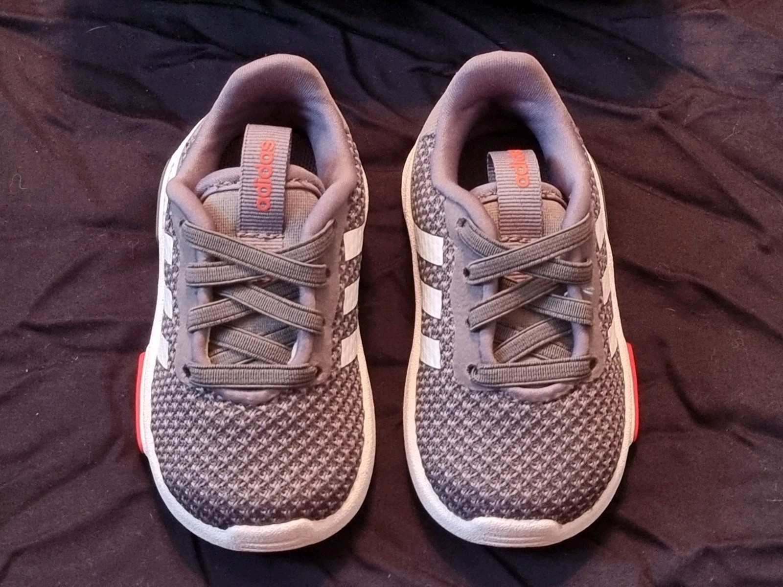 Adidas Shoes Infant 4K Racer TR 2.0 I Running/Walking Grey, White, Dark Orange