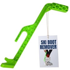 Ski Boot Removal Horn Tool with Ergonomic Handle - Boot Remover Green