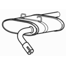 Rear Exhaust Silencer Tail Pipe for Mini Mini Convertible One 1.6 (2004-2006)