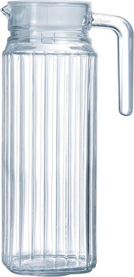 Luminarc ARC 70361 Quadro Krug, Kühlschrankkrug mit Deckel, 1.1 Liter, Glas, 