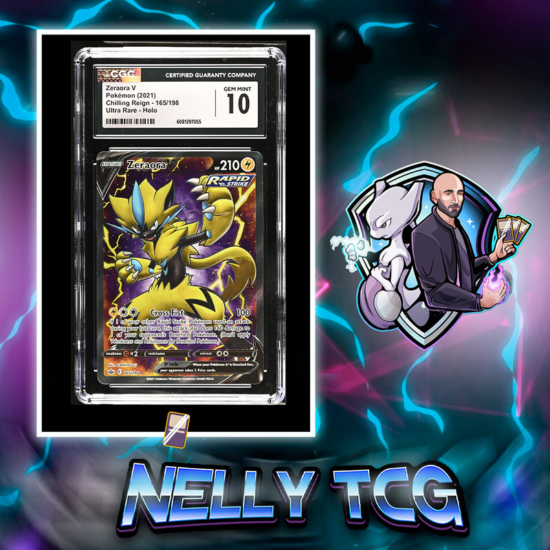 2021 Pokemon Chilling Reign - Zeraora V #165/198 CGC 10 Gem Mint