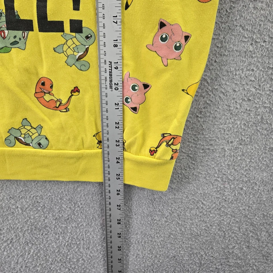 Pokemon Mujer Sudadera XL Amarillo Estampado Gráfico Polar Personajes Ropa Activa Foto 3 de 4
