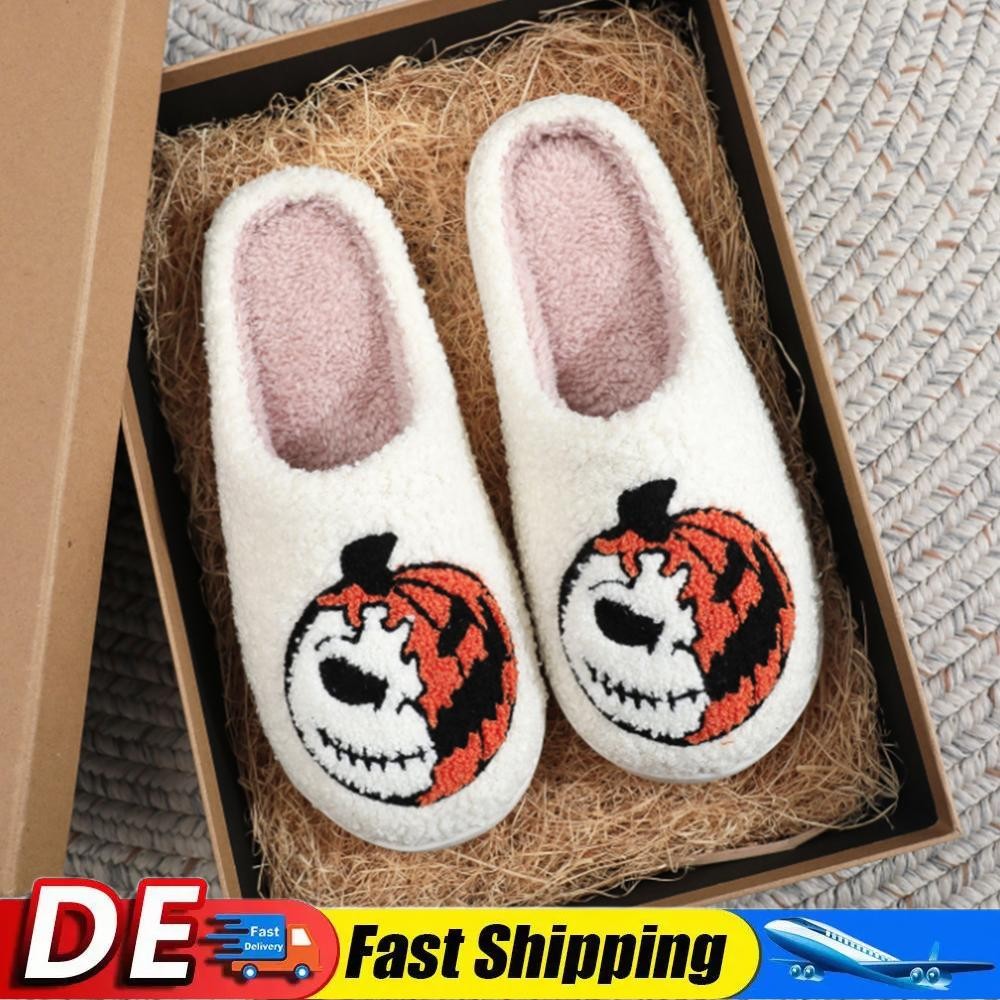 APL Halloween Zucca Peluche Pantofole Punta Chiusa Comode Dolce per
