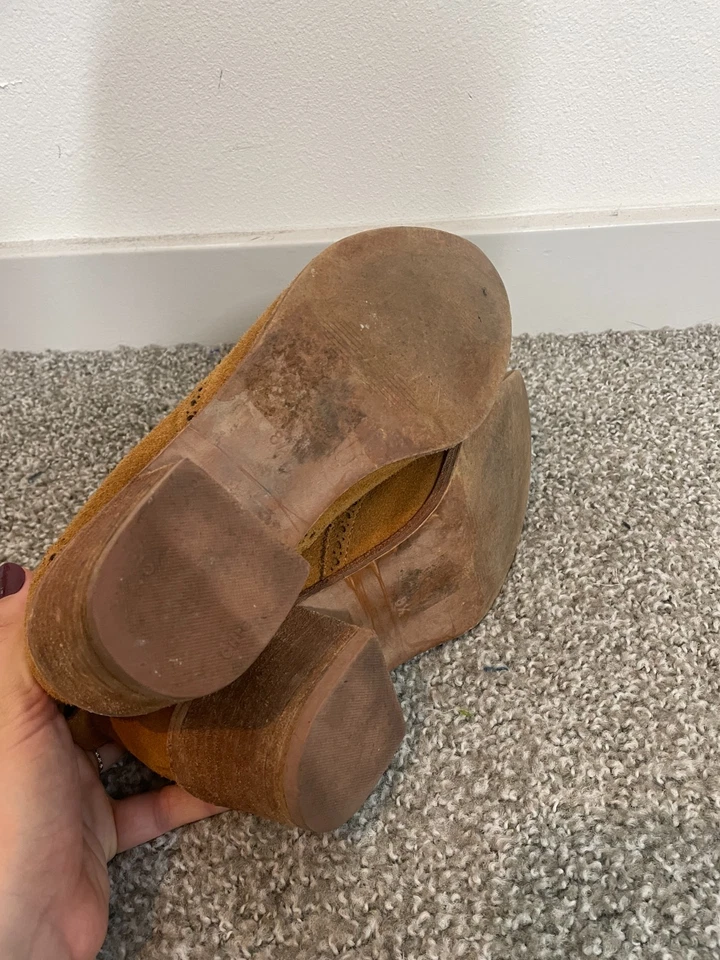 Madewell Botines Grayson Botines Gamuza Boho Chelsea Western Mujeres 8.5 Tostado Foto 4 de 4