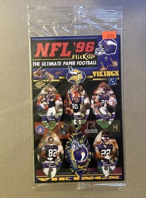 NFL  96 Flick Ball - Paper Football Kit - Vikings - Sealed