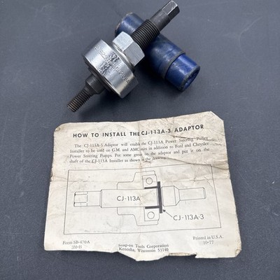 Snap-on CJ113 & Cj113A-3 Installer/Remover Power Steering/Alternator Pulleys