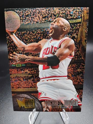 MICHAEL JORDAN 1995-1996 FLEER METAL #13 CHICAGO BULLS! HOF! GOAT! RARE!
