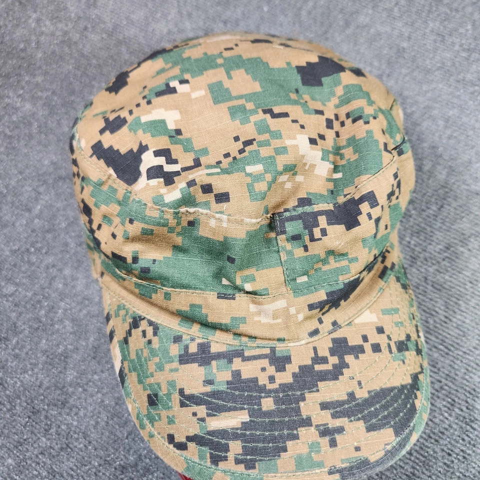 Boné chapéu Woodland Marpat 7 3/4 clima quente protetor auricular marinho especificações militares operações - Imagem 2 de 4