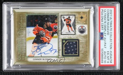 2021 Ultimate Collection Display Jersey 2/10 Connor McDavid PSA 6 Patch Auto lc1