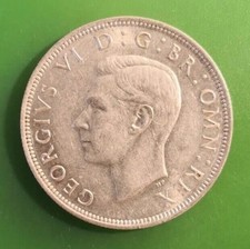 1946 George V I Silver Half Crown Coin #2235c