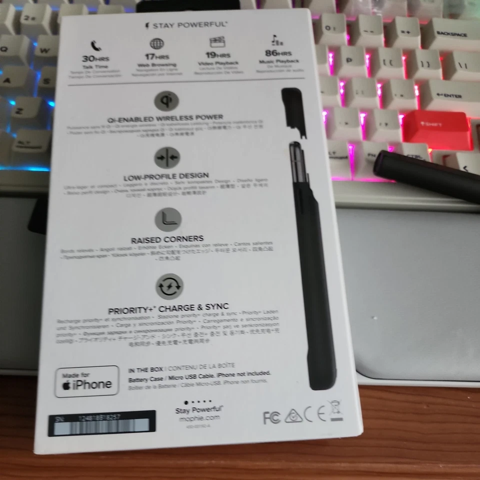 Funda protectora de batería Mophie Juice Pack para iPhone X/XS carga inalámbrica Foto 4 de 4