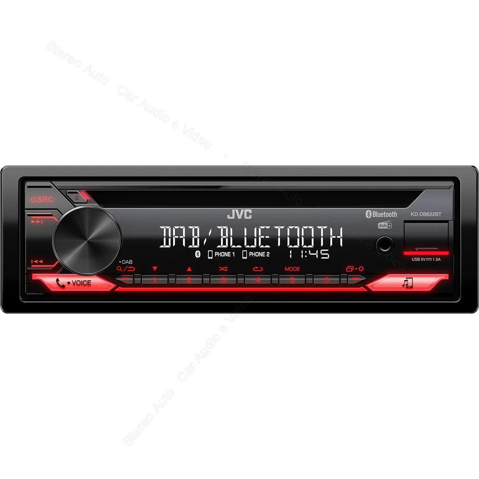 AUTORADIO DAB Bluetooth CD USB Mp3 Stereo Auto Aux-In USCITE RCA Subwoofer 1 din - Immagine 4 di 4