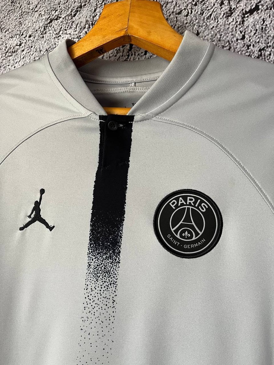 Jordan PSG Football Jersey Paris Saint-Germain Grey Shirt Size S