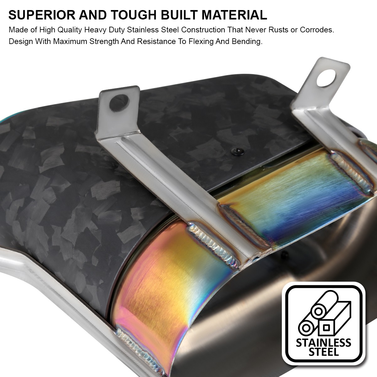 Fits 2008-2012 Audi R8 V8 4.2L Base / Spyder Catback Exhaust+Purple Exhaust Tips