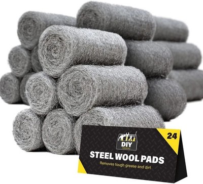 24Pack Steel Wool for Mice Control | Wire Wool Mice Grade for Cleaning & Clos...