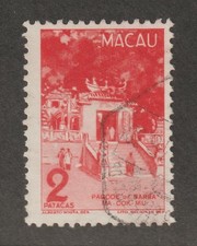 Rare : 1948 Portugal Macau Sc# 333 - Architecture. Used postage stamp Cv$38.75
