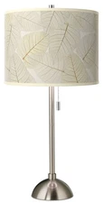 Giclee Glow 28" High Fall Leaves Brushed Nickel Table Lamp