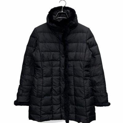 Weekend Max Mara Black Quilted Coat   New With Tags   Fur Trim Women's 8 (M)