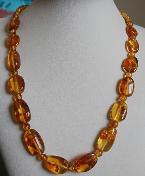 Nachlass: Ostsee Bernstein Schmuck Kette Collier 23 Gramm