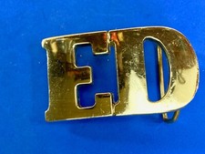 Ed Vintage Block Letter Name Solid Brass Vintage Belt Buckle Taiwan Roc