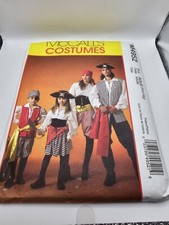 McCall's MP278 Costumes Pirate Adult Sz Sm, M, L, XL Uncut and FF
