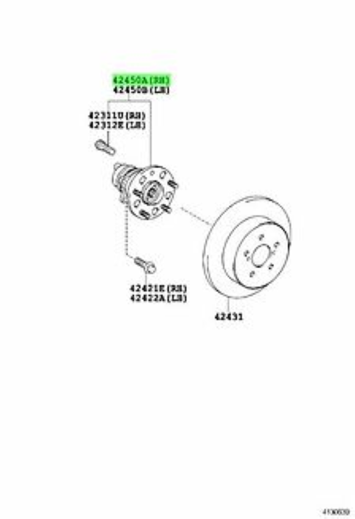 FULL TOYOTA PRIUS 30 Rear Axle Bearing And Hub Right Genuine JDM OEM | eBay