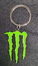 Monster Energy Drink Keychain Key Ring Green Logo Metal Enamel Swag Brand New