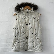 Burton Dryride Ski Winter Sports Vest Gilet Body Warmer Size Large Faux Fur Hood
