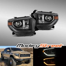 For 2014-2021 Toyota Tundra LUXX-Series LED G2 Projector Headlights Black