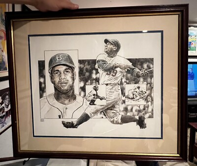 Roy Campanella- Original Pencil Sketch By Michael Mellett (2000) with COA