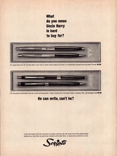 Scripto Pen & Pencil Set Gift Idea for Uncle Harry Vintage Print Ad 1963